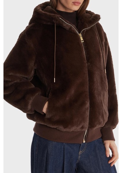 Lucrezia Regular Fit Kapüşonlu Yaka Sırtta Logo Detaylı Mont W5BL66W3890 Bayan Mont W5BL66 W3890 A11R