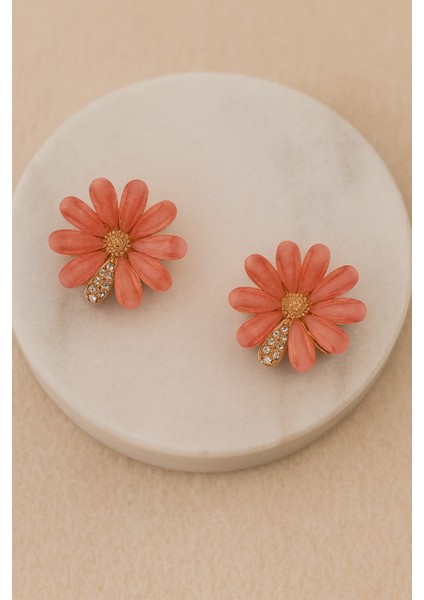 Zirkon Taş Detaylı Çiçek Desenli Kadın Mandal Toka