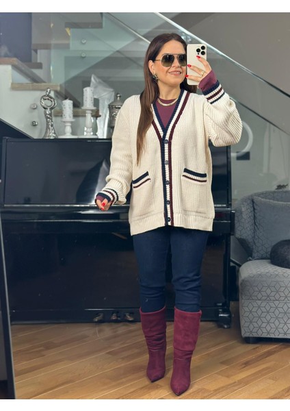 Cebi Renkli Krem Bordo Hırka fiyatları