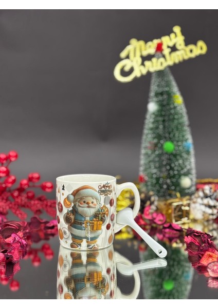 Noel Baba Seramik Kaşıklı Kupa Bardak 3 fiyatları