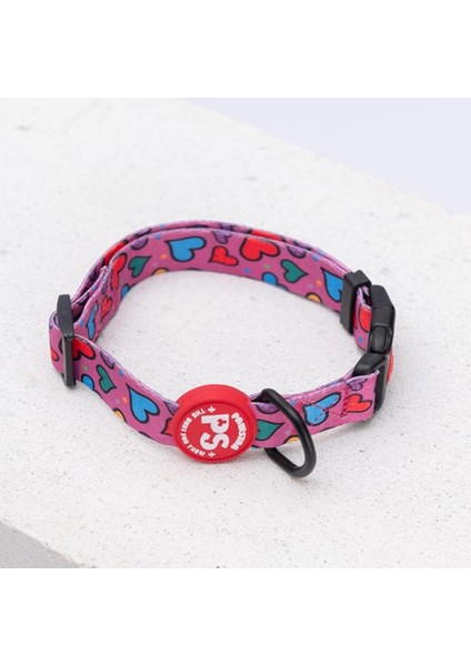 Hearts Kalp Desenli Köpek Boyun Tasması Ayarlanabilir Köpek Tasması M Size (32-48CM Boyun Aralığı) modelleri