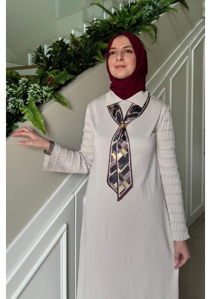 Şölen Fularlı Triko Elbise Taş fiyatları