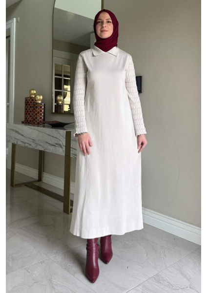 Şölen Fularlı Triko Elbise Taş modelleri