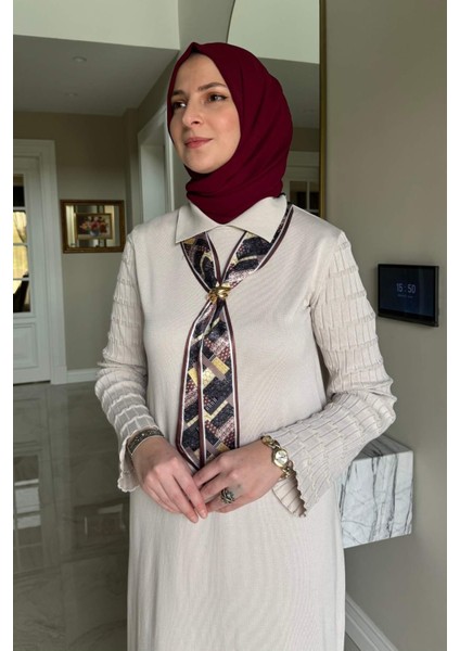 Şölen Fularlı Triko Elbise Taş fırsatları