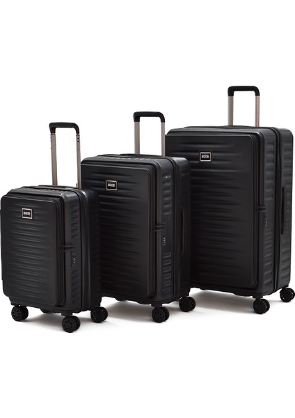 Ground Körüklü 3’lü Valiz Seti Büyük - Orta ve Kabin Boy – Ultra Dayanıklı, Geniş Hacimli, Tsa Kilitli