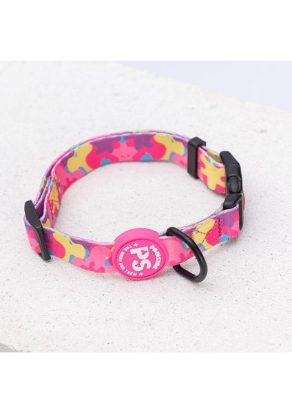 Rosea Camouflage Pembe Kamuflaj Desenli Köpek Boyun Tasması Ayarlanabilir Köpek Tasması M Size (32-48CM Boyun Aralığı) modelleri