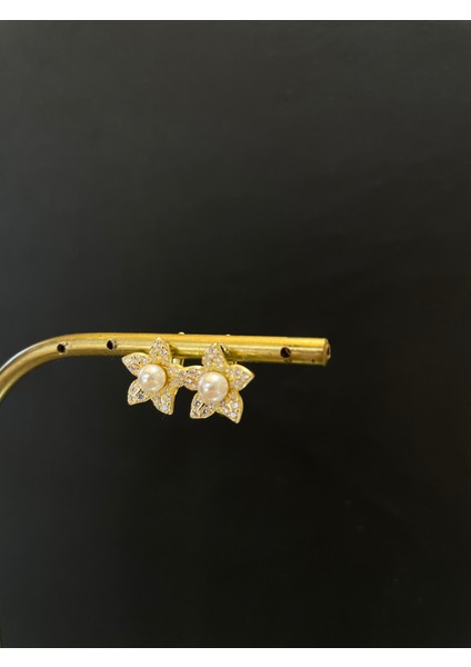 Ithal Ortası Incili Çiçek Model Kadın Gümüş Küpe fiyatları