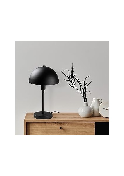 Penumbra Masa Lambası, Metal Gövde, Kablolu Elektrikli, E14 Duy (Siyah)