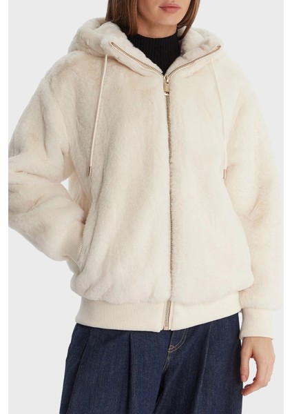 Lucrezia Regular Fit Kapüşonlu Yaka Sırtta Logo Detaylı Mont W5BL66W3890 Bayan Mont W5BL66 W3890 G012