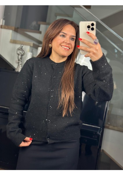 Simli Siyah Hırka modelleri