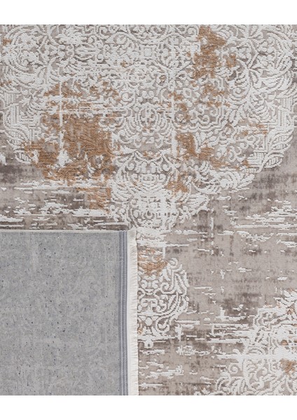 Lazare Iplik Boyalı Kadife Halı - Gri/bej - 80X150 cm fiyatları