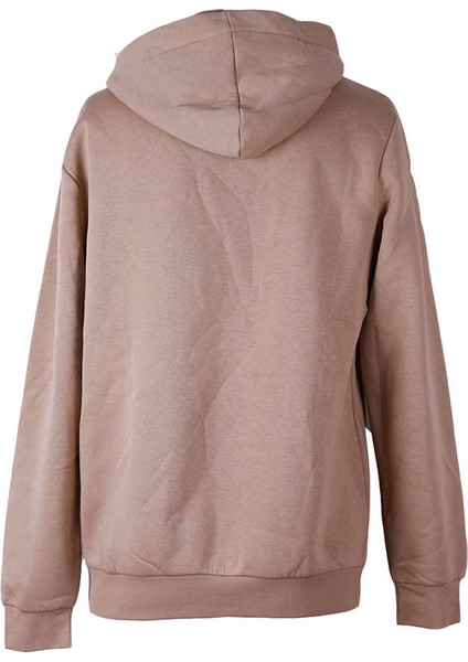 Kapüşonlu Kanguru Cep 3 Iplik Şardonlu Vizon Erkek Sweatshirt 5281 modelleri