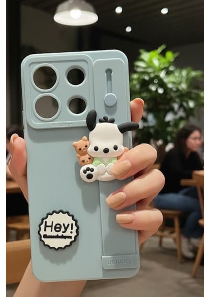 Tecno Spark Go 2023 Uyumlu Kılıf Mavi Renk 3D Figürlü Darbe Emici Yumuşak Silikon Kapak modelleri