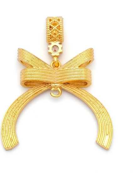 altın kaplama büyük boy kurdeleli kolye ucu tgr-739 fiyatları