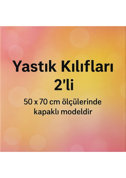 Desenli Pamuklu Kalpli Desen Yastık Kılıfı 2 Adet 50 x 70 cm fiyatları