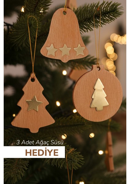 Yılbaşı Temalı Beyaz Tavşan Tüyü Runner, Süs ve Hediye, 120X30CM fiyatları