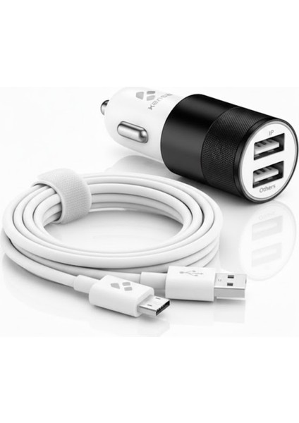 Çift USB Seyahat & Araç Şarj Cihazı + 1.2m Mikro Kablo – 100-240V – Hızlı ve Güvenli Şarj fiyatları