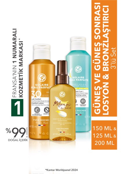 Güneş ve Güneş Sonrası Losyon & Bronzlaştırıcı 3’lü SET-9916911