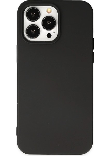Iphone 15 Kılıf Nano Içi Kadife Silikon - Siyah