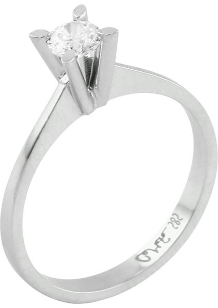 14 Ayar Altın Tektaş Yüzük - 0198866