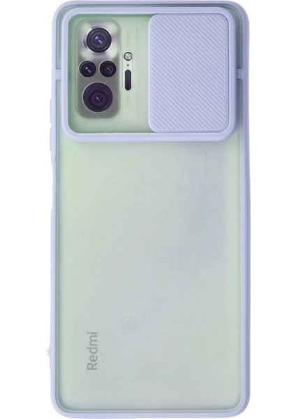 Note 10 Kılıf Palm Buzlu Kamera Sürgülü Silikon - Lila