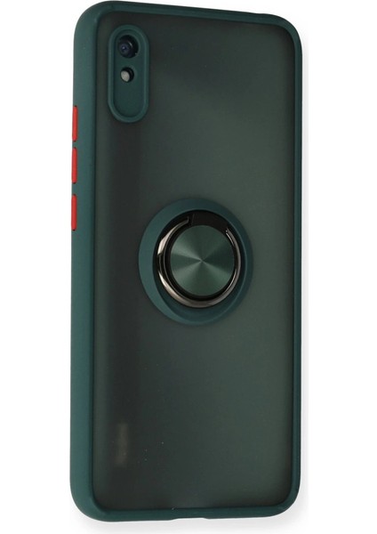9A Kılıf Montreal Yüzüklü Silikon Kapak - Yeşil fiyatları