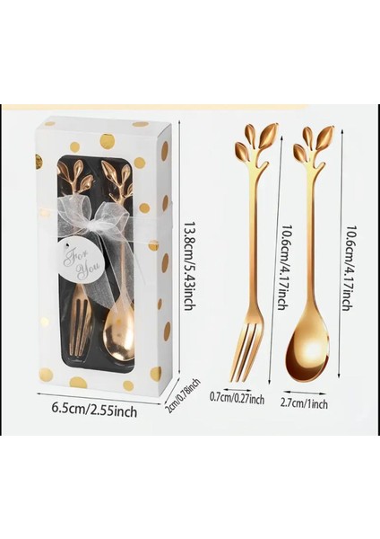 2'li Şık Altın Metal Çatal ve Kaşık Seti Gold fırsatları