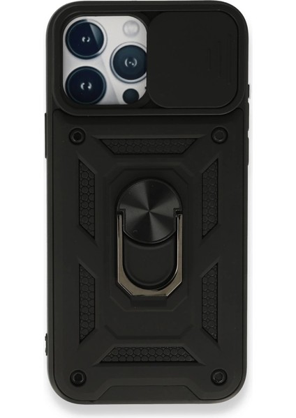 Iphone 15 Kılıf Pars Yüzüklü Silikon - Siyah