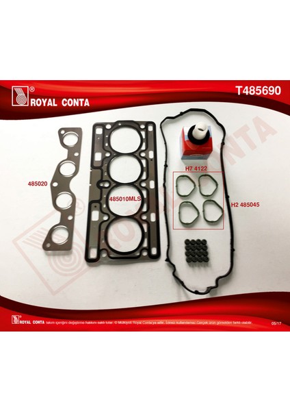 Mtxdpn Üst Takim Conta Keçeli-Subap Lastikli Modus-Clio Iii 1.2 16V 75HP 08 78HP 05