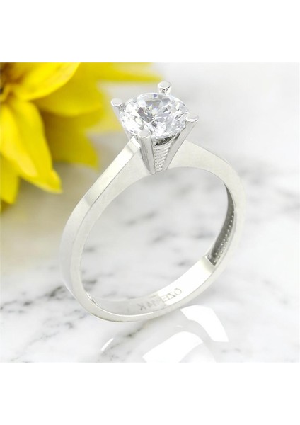 14 Ayar Altın Tektaş Yüzük - 0201175 fiyatları