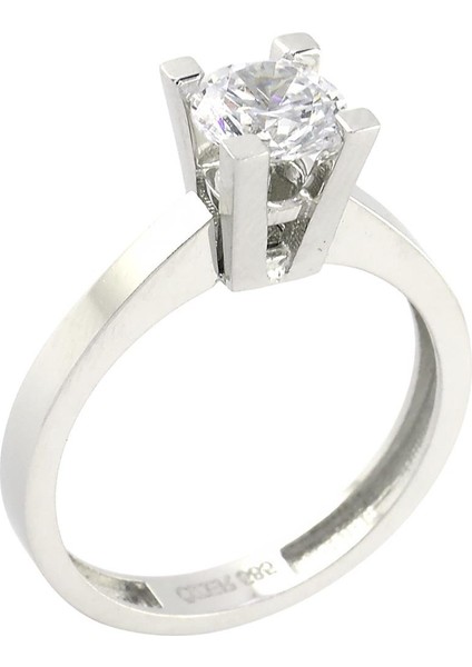 14 Ayar Altın Tektaş Yüzük - 0201180