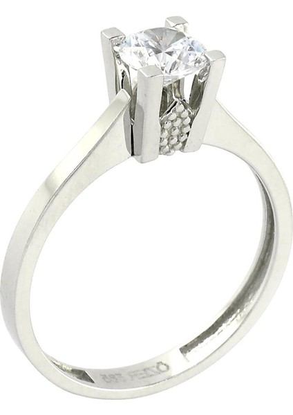 14 Ayar Altın Tektaş Yüzük - 0201193