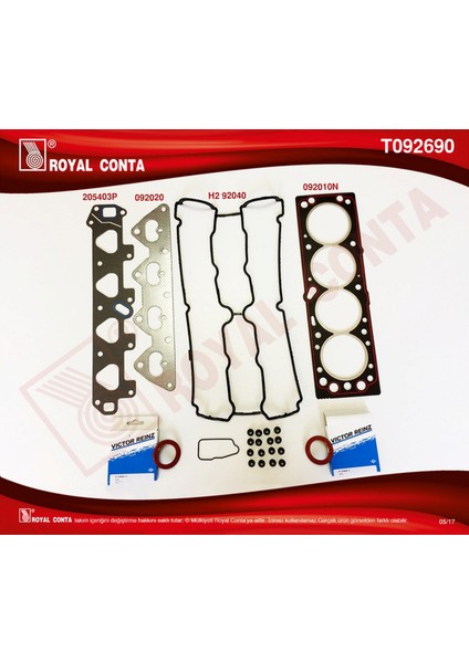 Mtxdpn Üst Takim Conta Keçeli-Subap Lastikli Astra F-Astra G-Corsa B-Vectra B 1.6i 16V-ZAFIRA 1.6 16V