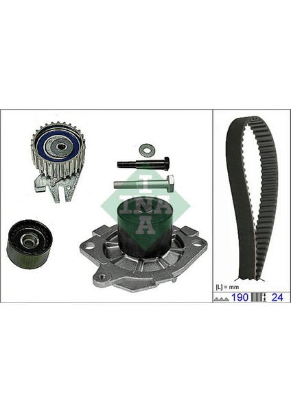 Mtxdpn Devirdaimli Triger Seti 190X240 Brava 96-01 -Bravo 96 Doblo 01 Marea 99-02 -Idea 04 1.9jtd