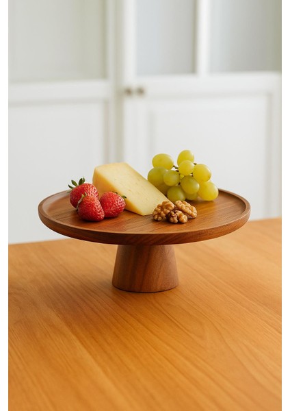 Akasya Ayaklı Sunumluk & Sunum Tabağı & Sunum Servisi 25X25X10 cm modelleri