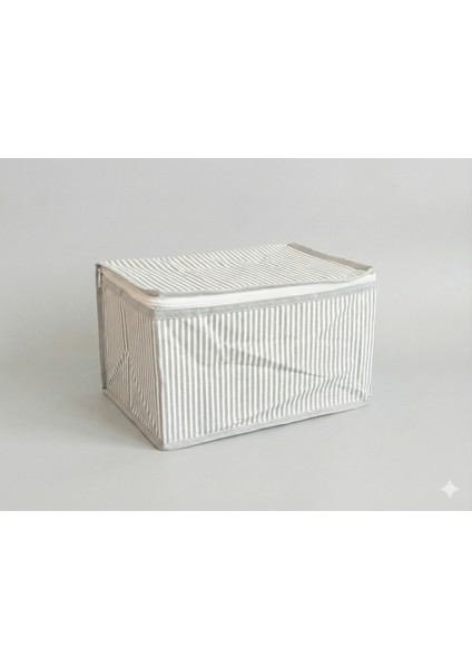 2'li Gri Çizgili Çorap Hurcu | Çok Amaçlı Dolap Içi ve Çekmece Içi Düzenleyici 29X24X17 cm indirimleri