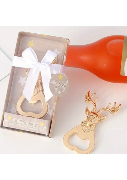 Zarif Metal Geyik Başı Şişe Açacağı