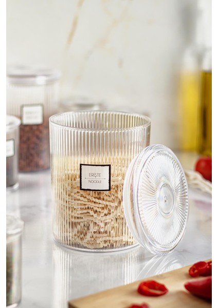 9'lu Barok Yuvarlak Büyük Kavanoz Seti & Saklama Kabı & Erzak Kabı (9*2000 Ml) fırsatları