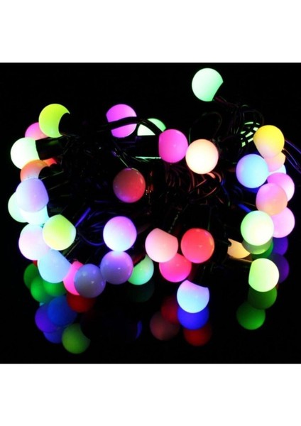 10 mt Rgb 100 LED Fişli Çok Renkli Noel Yılbaşı Ağaç Dekoratif Aydınlatma