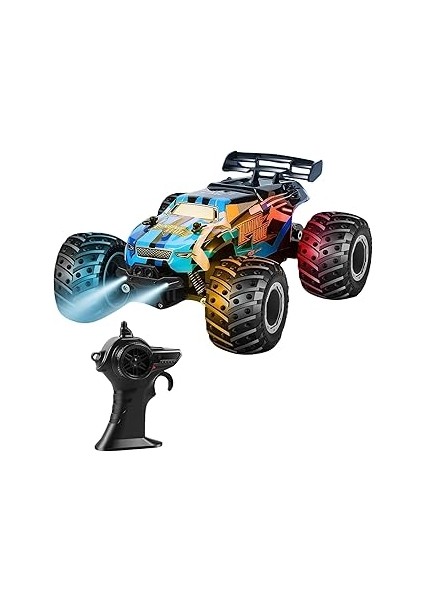 Oyuncak 2.4 Ghz Uzaktan Kumandalı Şarjlı LED Işıklı Drift Atan 15 Km Hız Yapan Off Road Araba 45 Dk