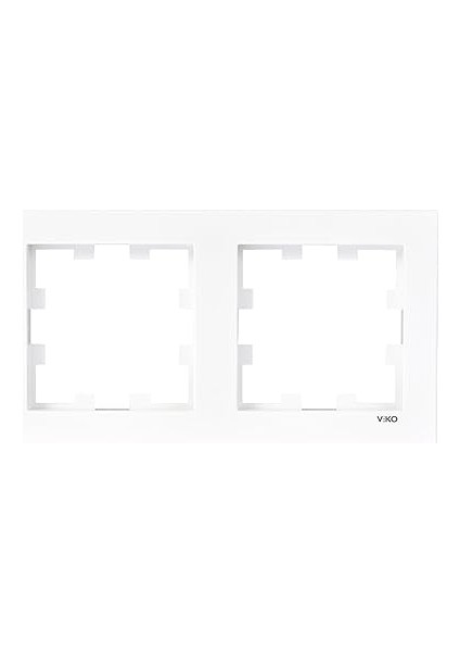 Viko Karre 55 Beyaz Ikili Çerçeve