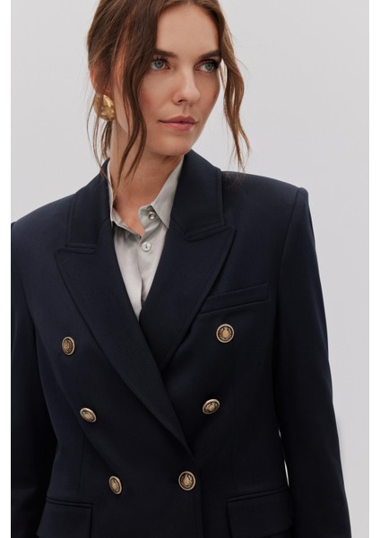 Dikiş Detaylı Kruvaze Blazer Pantolon Takım fiyatları