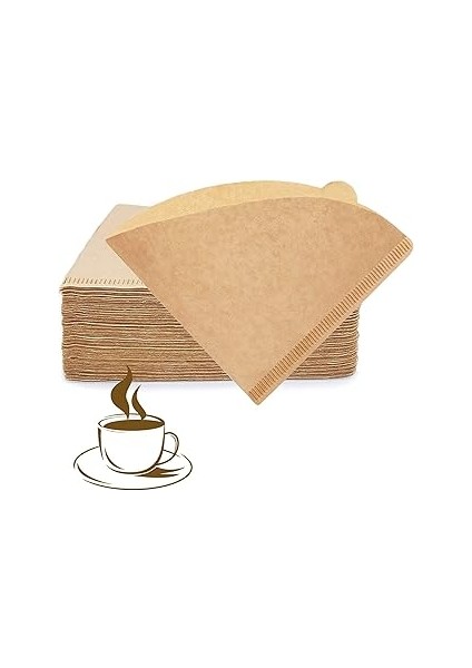 Aputue Kahve Filtresi, 200 Adet Tek Kullanımlık 2-4 Fincan Kahve Filtresi, Konik Kahve Filtreleri,