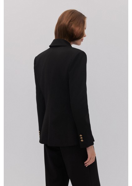 Dikiş Detaylı Kruvaze Blazer Pantolon Takım