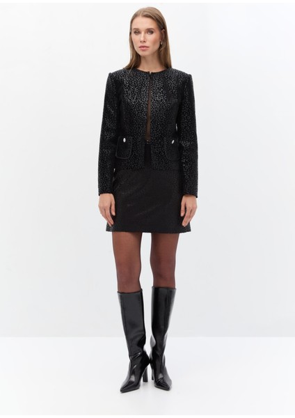 Desenli Kadife Blazer Takım fırsatları