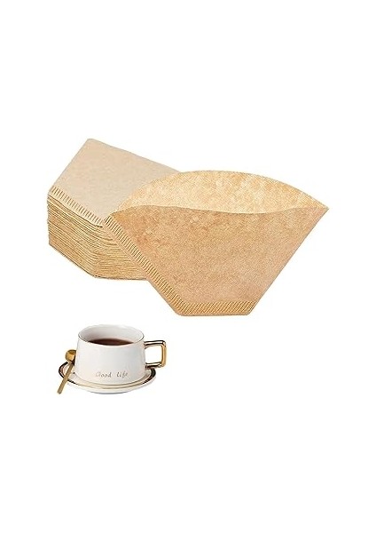 Aputue Kahve Filtreleri, 200 Adet 1-4 Fincan Beyazlatılmamış Doğal Kağıt Konik Kahve Filtresi, Küçü