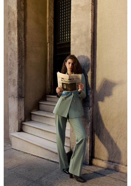 Kruvaze Blazer Pantolon Takım modelleri