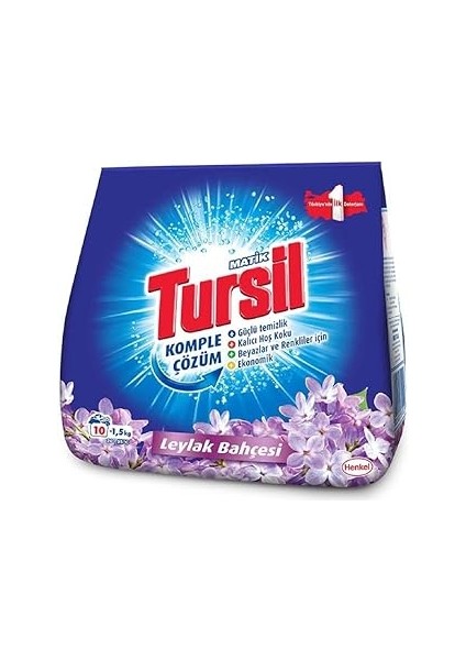 Tursilmatik Leylak Bahçesi Toz Çamaşır Deterjan 1,5 Kg, Leylak Bahçesi 1.5kg
