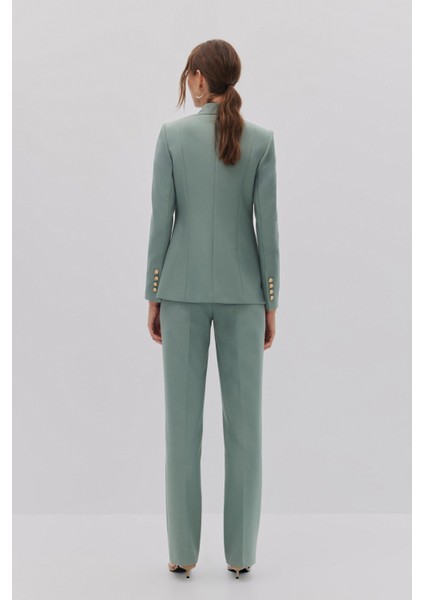 Kruvaze Blazer Pantolon Takım