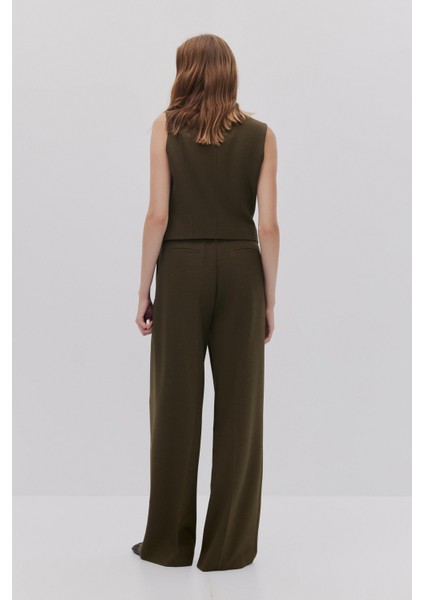 Düğmeli V Yaka Yelek Pantolon Takım indirimleri